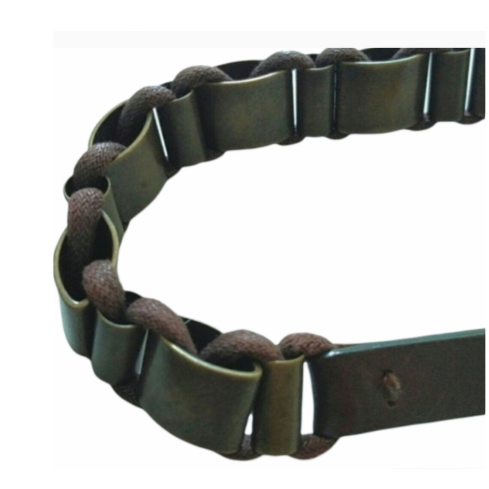 Ibel VINTAGE Rope Leather Antique Brass Belt
